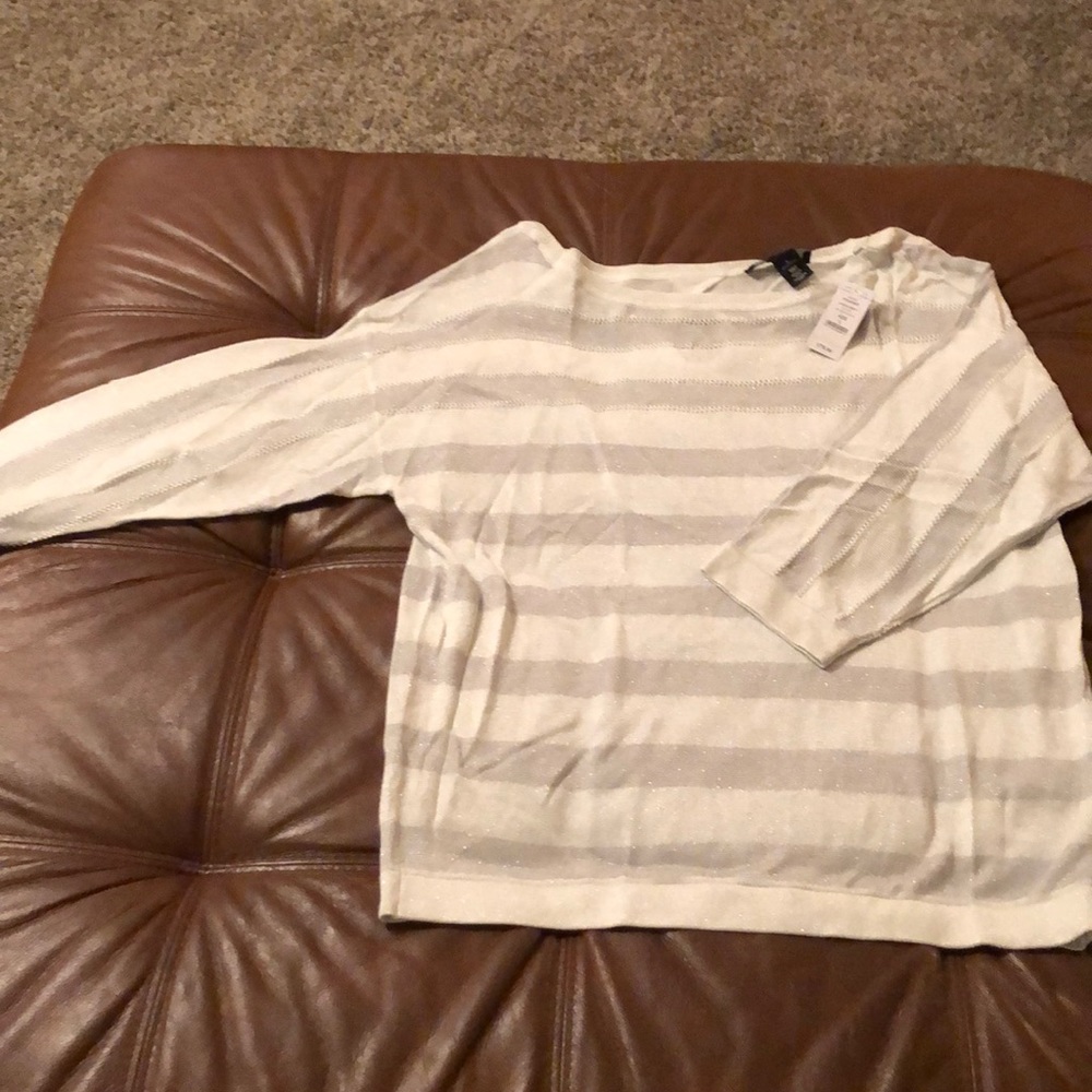 Sparkle sweater with keyhole back